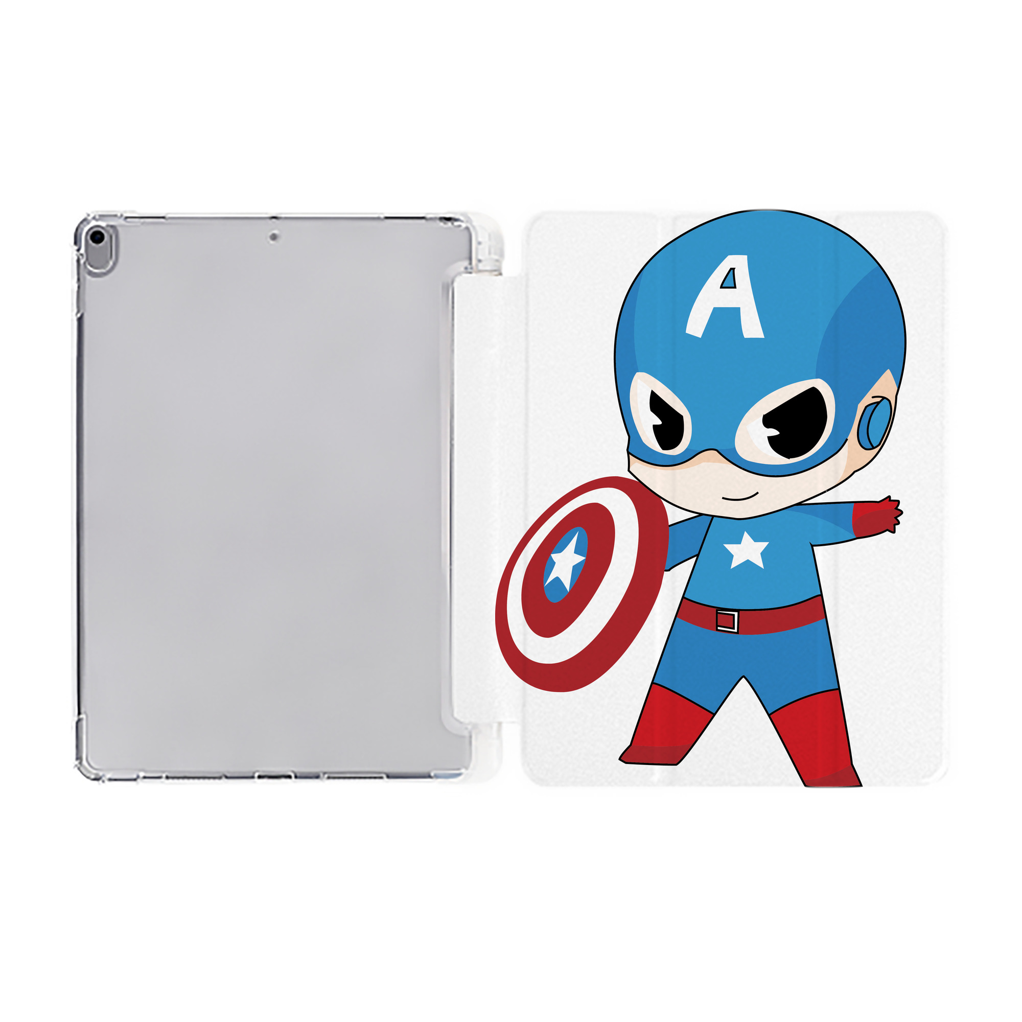 （画像用） アベンジャーズ The Avengers IPad ケース ペン収納付き 三つ折りスタンド PUレザー×シリコン 対応機種9.5/10.5/10.9インチ